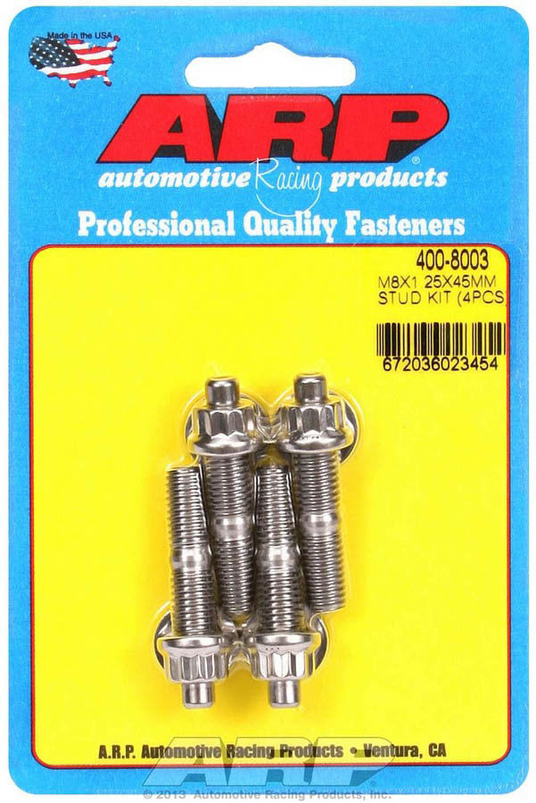 S/S Stud Kit - (4) M8 x 1.25in x 45mm