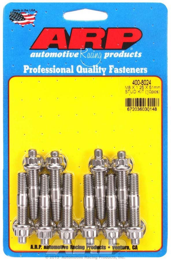 S/S Stud Kit - (10) M8 x 1.25in x 51mm